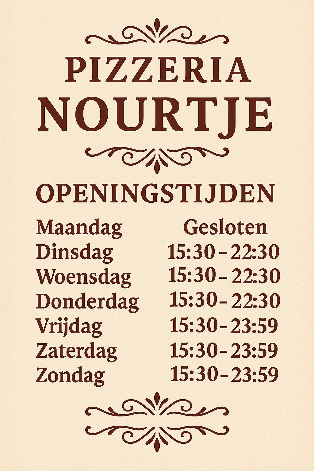 Openingstijden
